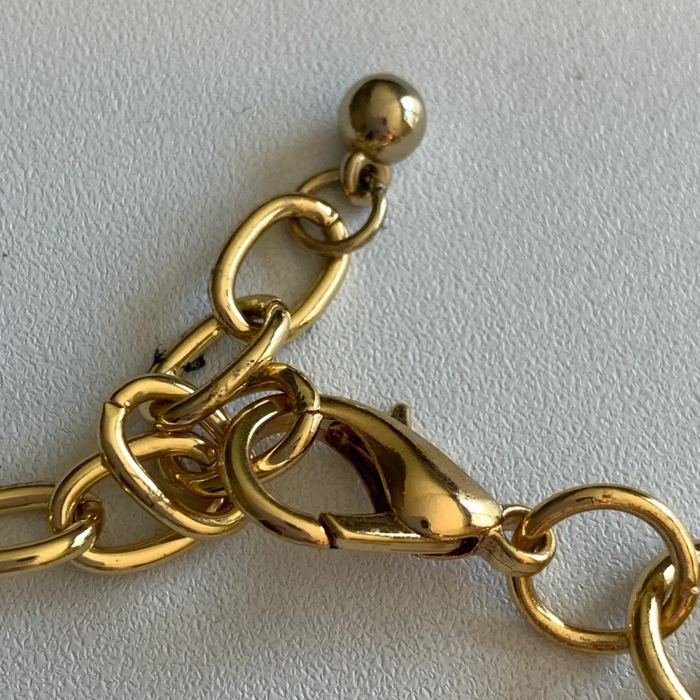Very Large Cuban Style Gold plated Chain Necklace